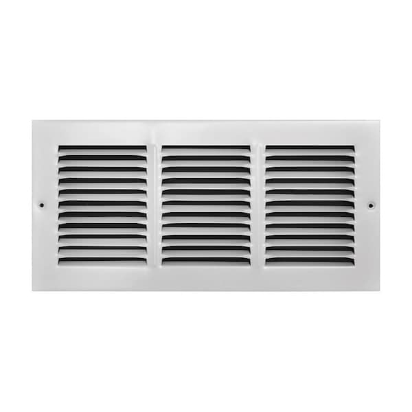 True Aire Tru Aire 6 in. H X 14 in. W 1-Way Powder Coat White Steel Return Air Grille C170 14X06 - main